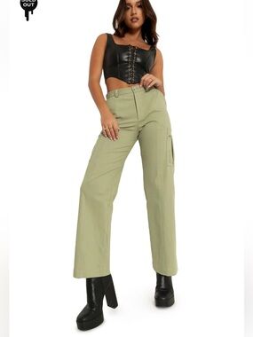 Blackmilk Sage Wide-Leg Cargo Pants